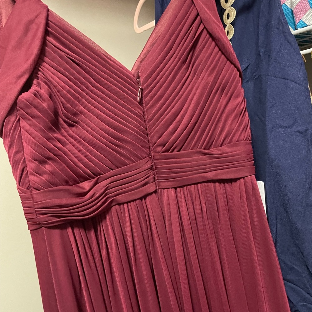 NWT AZAZIE Calla Dress in Cabernet - Picture 4 of 4